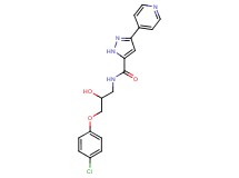 N-[3-(4-chlorophenoxy)-2-hydroxypropyl]-3-pyridin-4-yl-1H-pyrazole-5-carboxamide