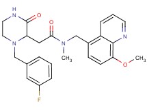 2-[1-(3-fluorobenzyl)-3-oxo-2-piperazinyl]-N-[(8-methoxy-5-quinolinyl)methyl]-N-methylacetamide