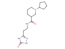 1-cyclopentyl-N-[2-(5-oxo-4,5-dihydro-1H-1,2,4-triazol-3-yl)ethyl]-3-piperidinecarboxamide