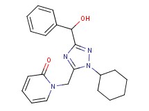 1-({1-cyclohexyl-3-[hydroxy(phenyl)methyl]-1H-1,2,4-triazol-5-yl}methyl)pyridin-2(1H)-one