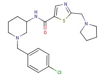 N-[1-(4-chlorobenzyl)-3-piperidinyl]-2-(1-pyrrolidinylmethyl)-1,3-thiazole-5-carboxamide