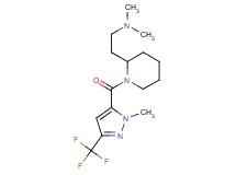 N,N-dimethyl-2-(1-{[1-methyl-3-(trifluoromethyl)-1H-pyrazol-5-yl]carbonyl}-2-piperidinyl)ethanamine