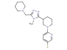 5-fluoro-2-{3-[4-methyl-5-(piperidin-1-ylmethyl)-4H-1,2,4-triazol-3-yl]piperidin-1-yl}pyridine