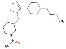 1-acetyl-3-({2-[1-(2-methoxyethyl)piperidin-4-yl]-1H-imidazol-1-yl}methyl)piperidine