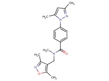 N-[(3,5-dimethyl-4-isoxazolyl)methyl]-4-(3,5-dimethyl-1H-pyrazol-1-yl)-N-methylbenzamide