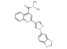 2-[1-(1,3-benzodioxol-5-yl)-1H-pyrazol-4-yl]-N,N-dimethyl-4-quinolinecarboxamide