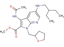methyl 3-(acetylamino)-5-[(2-ethylbutyl)amino]-1-(tetrahydro-2-furanylmethyl)-1H-pyrrolo[2,3-b]pyridine-2-carboxylate