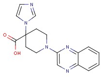 4-(1H-imidazol-1-yl)-1-quinoxalin-2-ylpiperidine-4-carboxylic acid