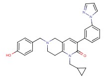 1-(cyclopropylmethyl)-6-(4-hydroxybenzyl)-3-[3-(1H-pyrazol-1-yl)phenyl]-5,6,7,8-tetrahydro-1,6-naphthyridin-2(1H)-one