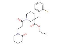 ethyl 3-(2-fluorobenzyl)-1-[3-(2-oxo-1-piperidinyl)propanoyl]-3-piperidinecarboxylate