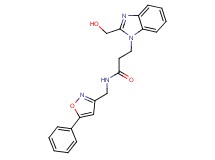 3-[2-(hydroxymethyl)-1H-benzimidazol-1-yl]-N-[(5-phenylisoxazol-3-yl)methyl]propanamide