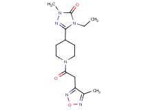 4-ethyl-2-methyl-5-{1-[(4-methyl-1,2,5-oxadiazol-3-yl)acetyl]piperidin-4-yl}-2,4-dihydro-3H-1,2,4-triazol-3-one