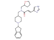 (2E)-N-{[1-(2,3-dihydro-1H-inden-2-yl)-4-piperidinyl]methyl}-3-(1H-imidazol-4-yl)-N-(tetrahydro-2-furanylmethyl)acrylamide