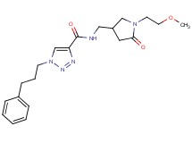 N-{[1-(2-methoxyethyl)-5-oxo-3-pyrrolidinyl]methyl}-1-(3-phenylpropyl)-1H-1,2,3-triazole-4-carboxamide