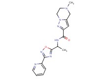 5-methyl-N-[1-(3-pyridin-2-yl-1,2,4-oxadiazol-5-yl)ethyl]-4,5,6,7-tetrahydropyrazolo[1,5-a]pyrazine-2-carboxamide