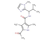 5-acetyl-2,4-dimethyl-N-[2-methyl-1-(1-methyl-1H-imidazol-2-yl)propyl]-1H-pyrrole-3-carboxamide