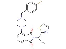 4-[4-(4-fluorobenzyl)-1-piperazinyl]-2-[1-(1,3-thiazol-2-yl)ethyl]-1H-isoindole-1,3(2H)-dione