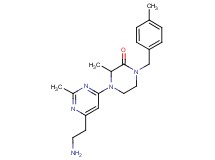 4-[6-(2-aminoethyl)-2-methylpyrimidin-4-yl]-3-methyl-1-(4-methylbenzyl)piperazin-2-one