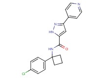 N-[1-(4-chlorophenyl)cyclobutyl]-3-pyridin-4-yl-1H-pyrazole-5-carboxamide