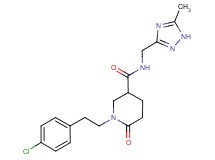 1-[2-(4-chlorophenyl)ethyl]-N-[(5-methyl-1H-1,2,4-triazol-3-yl)methyl]-6-oxo-3-piperidinecarboxamide