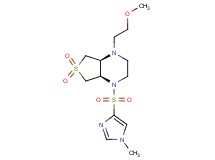 (4aR*,7aS*)-1-(2-methoxyethyl)-4-[(1-methyl-1H-imidazol-4-yl)sulfonyl]octahydrothieno[3,4-b]pyrazine 6,6-dioxide