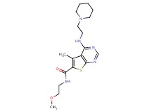 N-(2-methoxyethyl)-5-methyl-4-{[2-(1-piperidinyl)ethyl]amino}thieno[2,3-d]pyrimidine-6-carboxamide