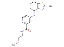 N-(2-methoxyethyl)-4-[(2-methyl-4,5,6,7-tetrahydro-1,3-benzothiazol-4-yl)amino]-2-pyridinecarboxamide