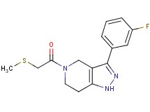 3-(3-fluorophenyl)-5-[(methylthio)acetyl]-4,5,6,7-tetrahydro-1H-pyrazolo[4,3-c]pyridine