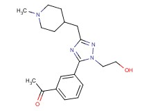 1-(3-{1-(2-hydroxyethyl)-3-[(1-methylpiperidin-4-yl)methyl]-1H-1,2,4-triazol-5-yl}phenyl)ethanone