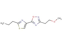 3-(2-methoxyethyl)-5-(2-propyl-1,3-thiazol-4-yl)-1,2,4-oxadiazole