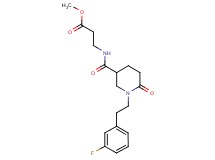 methyl N-({1-[2-(3-fluorophenyl)ethyl]-6-oxo-3-piperidinyl}carbonyl)-beta-alaninate