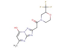 5-methyl-2-{2-oxo-2-[2-(trifluoromethyl)morpholin-4-yl]ethyl}[1,2,4]triazolo[1,5-a]pyrimidin-7-ol