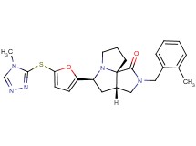 (3aS*,5S*,9aS*)-2-(2-methylbenzyl)-5-{5-[(4-methyl-4H-1,2,4-triazol-3-yl)thio]-2-furyl}hexahydro-7H-pyrrolo[3,4-g]pyrrolizin-1(2H)-one