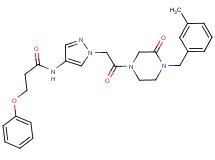 N-(1-{2-[4-(3-methylbenzyl)-3-oxo-1-piperazinyl]-2-oxoethyl}-1H-pyrazol-4-yl)-3-phenoxypropanamide