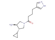 (3R*,4S*)-4-cyclopropyl-1-[4-(1H-pyrazol-4-yl)butanoyl]pyrrolidin-3-amine