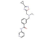 3-{[[(3-cyclopropyl-1,2,4-oxadiazol-5-yl)methyl](methyl)amino]methyl}-N-pyridin-3-ylbenzamide