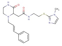 N-{2-[(1-methyl-1H-imidazol-2-yl)thio]ethyl}-2-{3-oxo-1-[(2E)-3-phenyl-2-propen-1-yl]-2-piperazinyl}acetamide