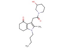 1-butyl-3-[2-(3-hydroxy-1-piperidinyl)-2-oxoethyl]-2-methyl-1,5,6,7-tetrahydro-4H-indol-4-one