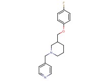 4-({3-[(4-fluorophenoxy)methyl]-1-piperidinyl}methyl)pyridine