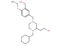2-{1-(cyclohexylmethyl)-4-[4-ethoxy-3-(hydroxymethyl)benzyl]-2-piperazinyl}ethanol