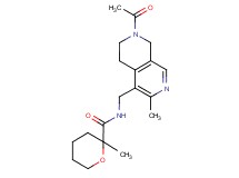 N-[(7-acetyl-3-methyl-5,6,7,8-tetrahydro-2,7-naphthyridin-4-yl)methyl]-2-methyltetrahydro-2H-pyran-2-carboxamide