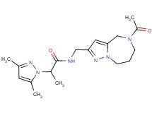 N-[(5-acetyl-5,6,7,8-tetrahydro-4H-pyrazolo[1,5-a][1,4]diazepin-2-yl)methyl]-2-(3,5-dimethyl-1H-pyrazol-1-yl)propanamide