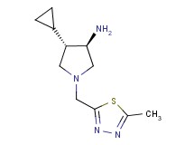rel-(3R,4S)-4-cyclopropyl-1-[(5-methyl-1,3,4-thiadiazol-2-yl)methyl]-3-pyrrolidinamine dihydrochloride