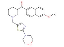 (6-methoxy-2-naphthyl)(1-{[2-(4-morpholinyl)-1,3-thiazol-5-yl]methyl}-3-piperidinyl)methanone