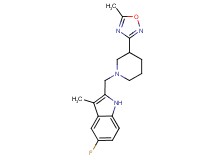 5-fluoro-3-methyl-2-{[3-(5-methyl-1,2,4-oxadiazol-3-yl)piperidin-1-yl]methyl}-1H-indole