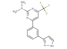 N,N-dimethyl-4-[3-(1H-pyrazol-3-yl)phenyl]-6-(trifluoromethyl)-2-pyrimidinamine