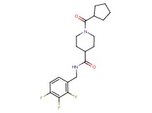 1-(cyclopentylcarbonyl)-N-(2,3,4-trifluorobenzyl)-4-piperidinecarboxamide