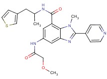 5-[(methoxyacetyl)amino]-1-methyl-N-[1-methyl-2-(3-thienyl)ethyl]-2-(4-pyridinyl)-1H-benzimidazole-7-carboxamide