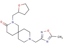 9-[(5-methyl-1,2,4-oxadiazol-3-yl)methyl]-2-(tetrahydro-2-furanylmethyl)-2,9-diazaspiro[5.5]undecan-3-one