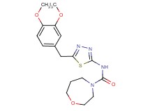 N-[5-(3,4-dimethoxybenzyl)-1,3,4-thiadiazol-2-yl]-1,4-oxazepane-4-carboxamide